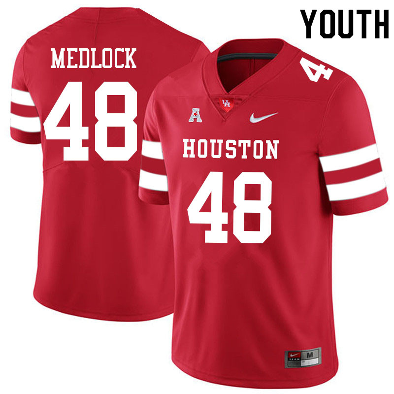 Youth #48 Kayce Medlock Houston Cougars College Football Jerseys Sale-Red
